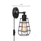 Frendorf | Warehouse Caged Wall Lighting Fixture 1/2 Bulbs Metallic Plug-in Pendant Light Black für Restaurant