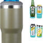 Frendorf | 4 in 1 Edelstahl Dose-/Flaschenisolator, 14Oz Zwei-Wege-Deckel SUS Isolierte Dose Kühler, Bierflaschenhalter (Schwarz)