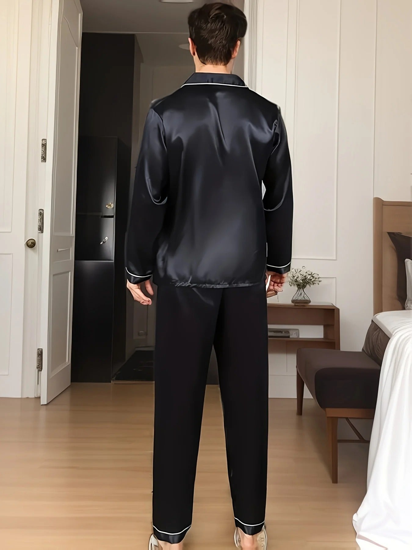 Frendorf | Luxus Herren Pyjama | Elegante Nachtwäsche | Bequem & Atmungsaktiv | Für erholsamen Schlaf