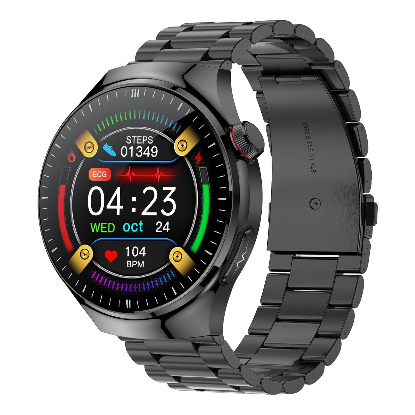 Frendorf | KH26 Ein-Klick-Mikro-Untersuchung von Fünf Organen Gesundheitsüberwachung Blutglukose Blutlipide Harnsäure Blutdruck Blutsauerstoff SOS Smartwatch