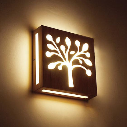 Wandlampe - WoodGlow - Elegante LED - Essenz des Lebens im Freien drinnen