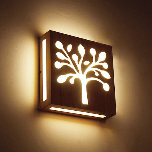 Wandlampe - WoodGlow - Elegante LED - Essenz des Lebens im Freien drinnen