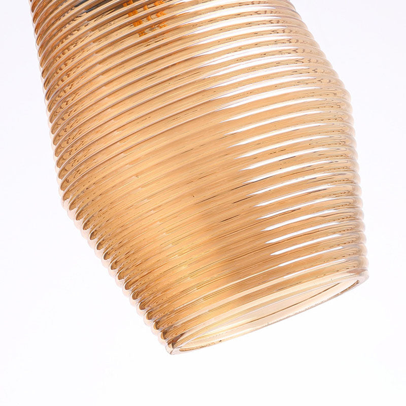 Frendorf | Auralite Pendelleuchte im skandinavischen Stil | Zylinder-Oval Design | Eisen & Glas | 1 Licht für Wohnzimmer