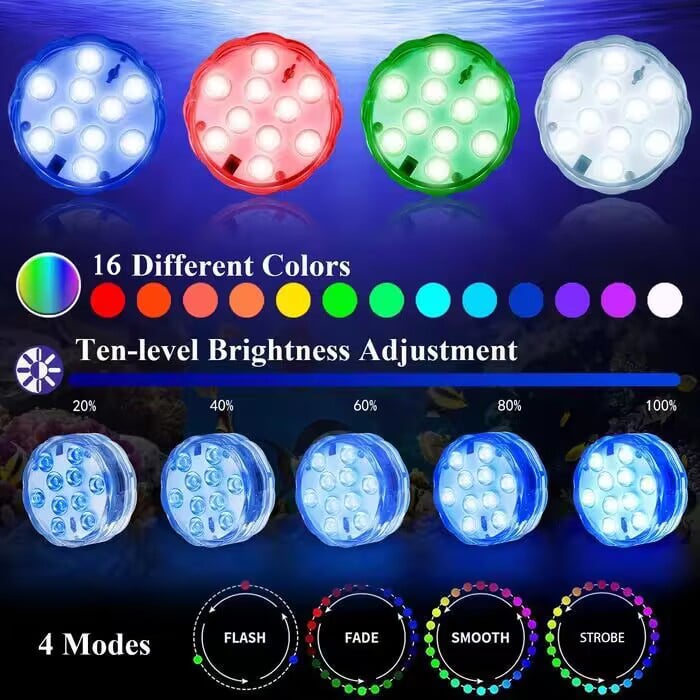 Frendorf | Unterwasser LED Poollichter 10 Lampen