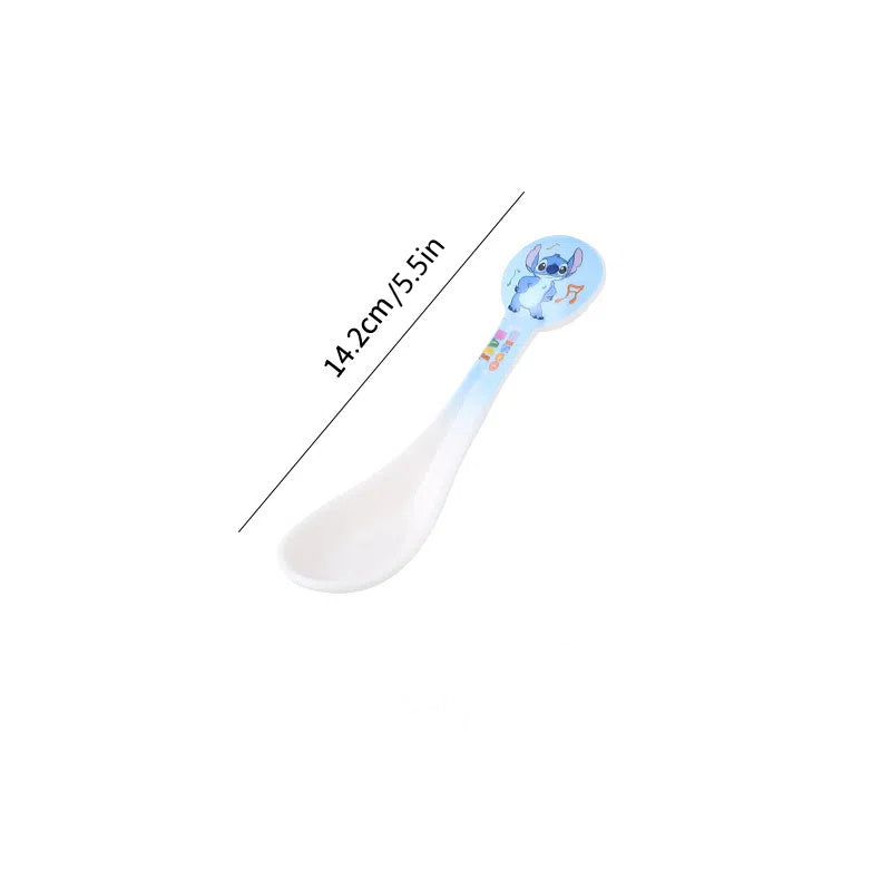 Frendorf | 3-teilige Stitch-Tischgeschirrset – Schüssel, Becher und Löffel mit niedlichem Cartoon-Design