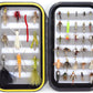 Frendorf | 24/36/40 Lieblings Fliegenfischen Fliegen Sortiment | Trocken, Nass, Nymphen, Streamer, Wooly Buggers, Caddis | Forelle, Barsch Angelköder Set, Kit