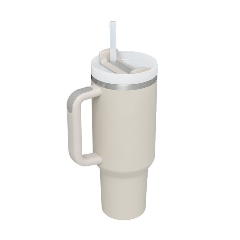 40 Oz Tumbler mit Griff Strohhalm isoliert