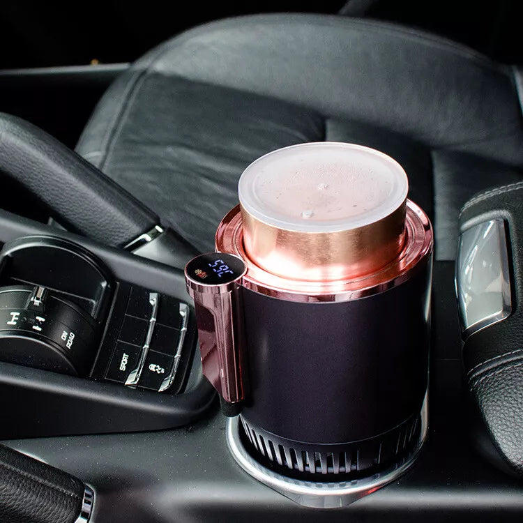 Frendorf | 2 Inl Auto Heizung Kühlung Becher 12V Smart Auto Becherhalter Digitalanzeige der Temperatur