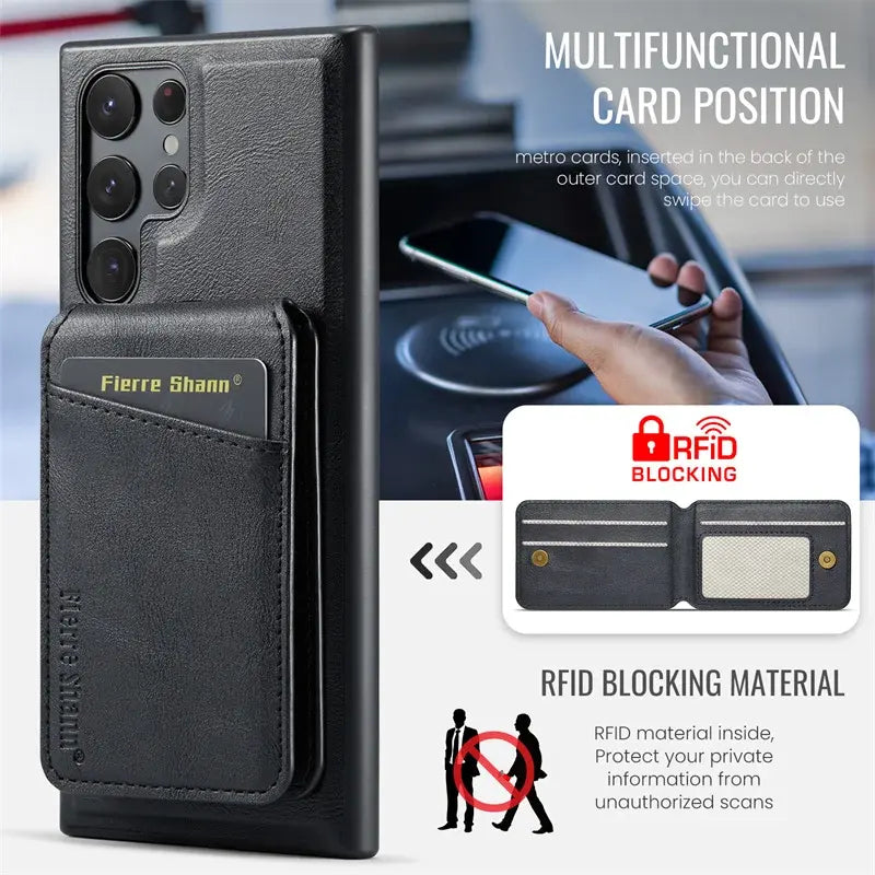 Frendorf | 2 In 1 Magnetische Geldbörse Leder Flip-Handyhülle Für Samsung S24