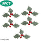 2M LED Weihnachtsgirlande Lichterketten künstliche rote Beeren Stechpalme Blätter Efeu Weinrebe für Weihnachtsbaum Ornament Heimdekoration