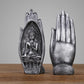 2 Stück Buddha Statue Hände Skulpturen Mönch Figur Tathagata Indien Yoga Fengshui Wohnkultur Ornament Zubehör