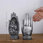 2 Stück Buddha Statue Hände Skulpturen Mönch Figur Tathagata Indien Yoga Fengshui Wohnkultur Ornament Zubehör