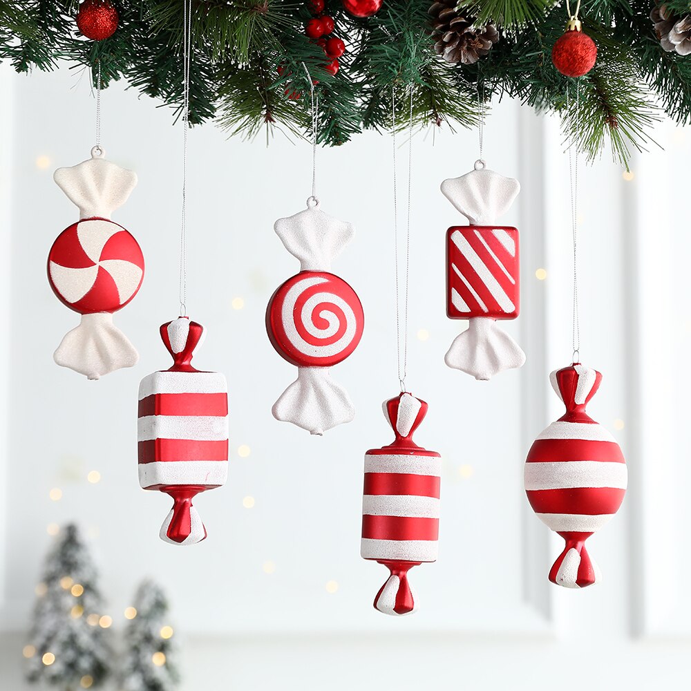 2Stk Weihnachtsdekoration Große Zuckerstange DIY Weihnachtsbaum Hängend Anhänger Zuhause Weihnachtsfeier Geschenke Neujahr Geschenk 2024 Navidad