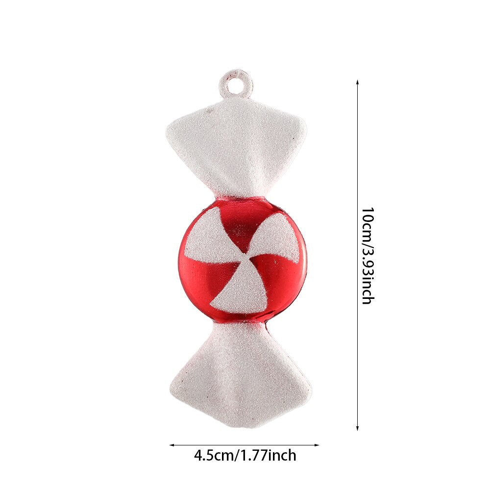 2Stk Weihnachtsdekoration Große Zuckerstange DIY Weihnachtsbaum Hängend Anhänger Zuhause Weihnachtsfeier Geschenke Neujahr Geschenk 2024 Navidad