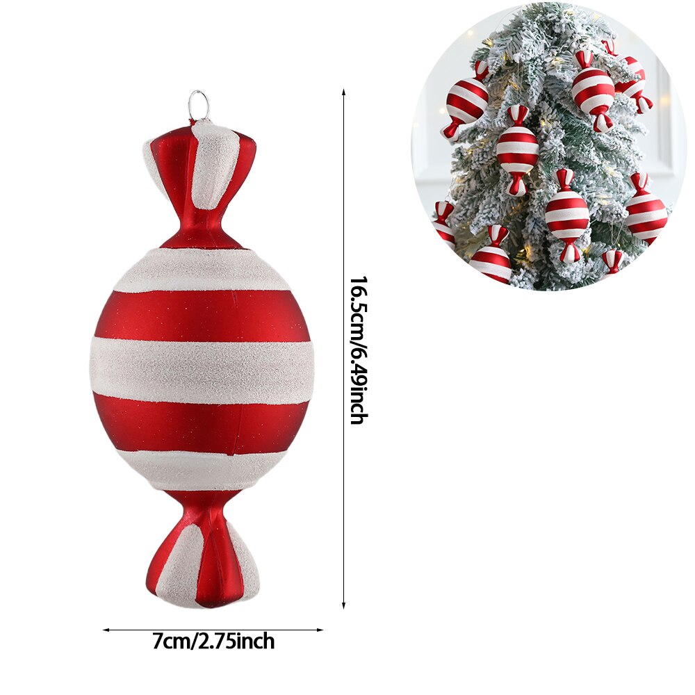 2Stk Weihnachtsdekoration Große Zuckerstange DIY Weihnachtsbaum Hängend Anhänger Zuhause Weihnachtsfeier Geschenke Neujahr Geschenk 2024 Navidad