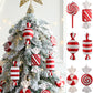 2Stk Weihnachtsdekoration Große Zuckerstange DIY Weihnachtsbaum Hängend Anhänger Zuhause Weihnachtsfeier Geschenke Neujahr Geschenk 2024 Navidad