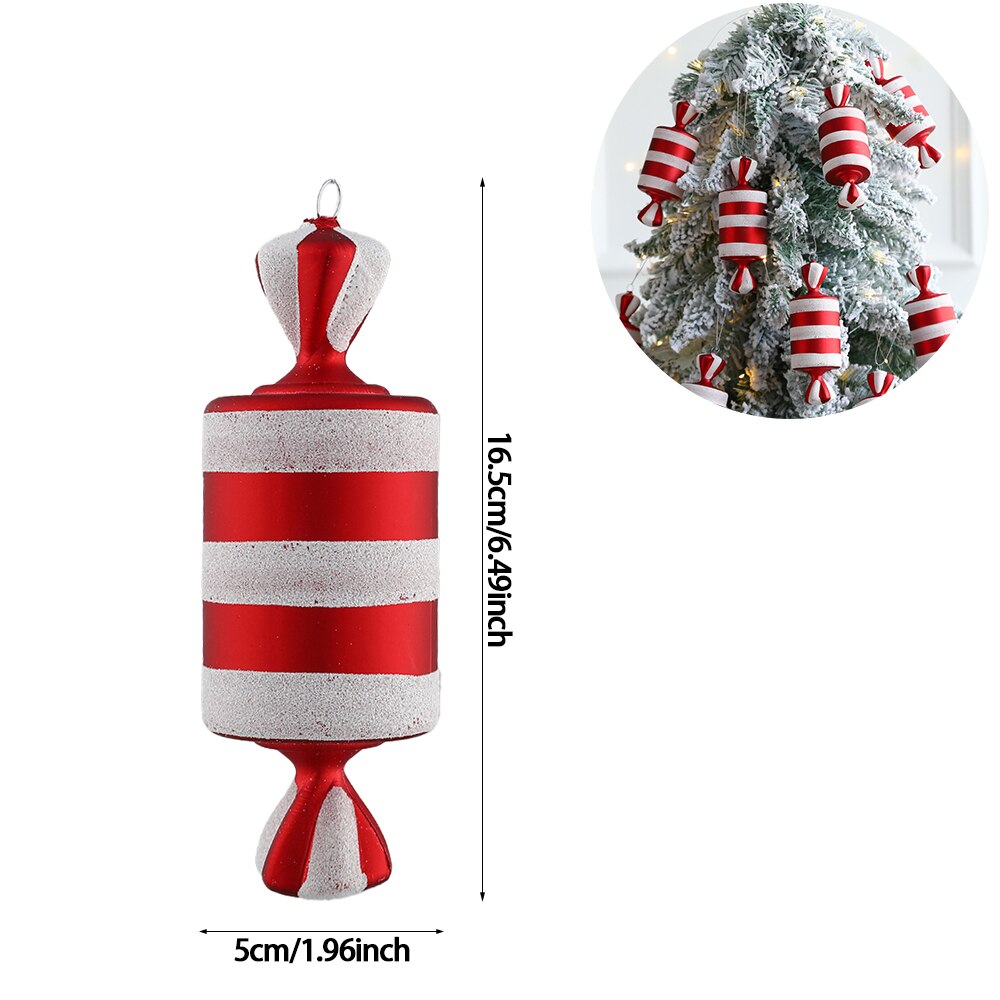 2Stk Weihnachtsdekoration Große Zuckerstange DIY Weihnachtsbaum Hängend Anhänger Zuhause Weihnachtsfeier Geschenke Neujahr Geschenk 2024 Navidad
