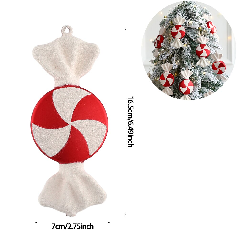 2Stk Weihnachtsdekoration Große Zuckerstange DIY Weihnachtsbaum Hängend Anhänger Zuhause Weihnachtsfeier Geschenke Neujahr Geschenk 2024 Navidad