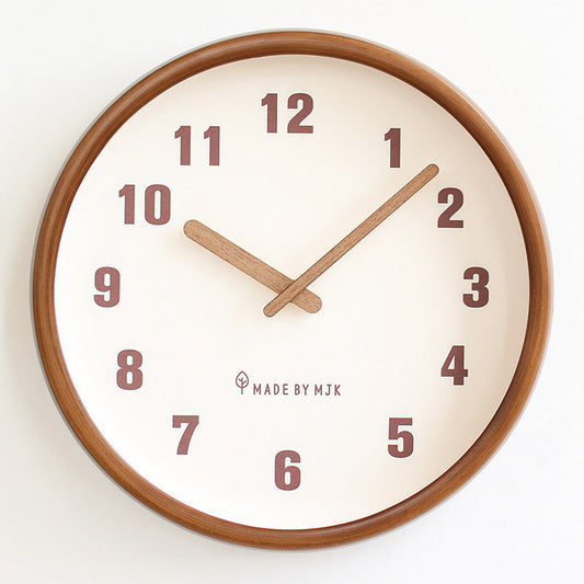 Natürliche Holzrunde stille Wanduhr Deco Clock