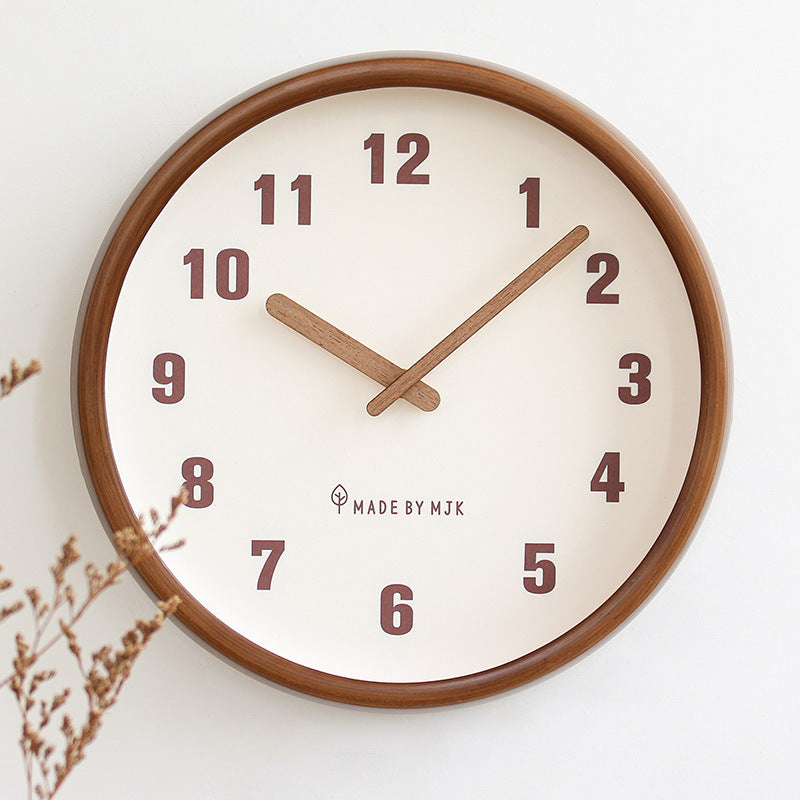 Natürliche Holzrunde stille Wanduhr Deco Clock
