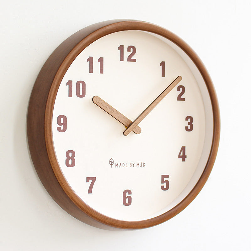 Natürliche Holzrunde stille Wanduhr Deco Clock
