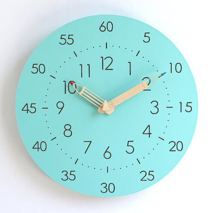 Lernzeit Kinderzimmer Stille Wanduhr