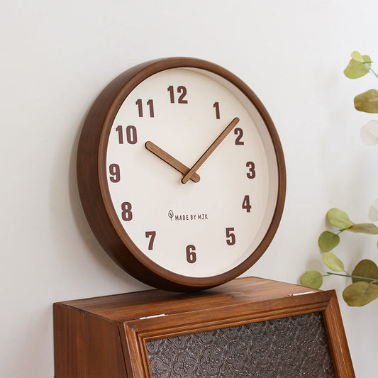 Natürliche Holzrunde stille Wanduhr Deco Clock