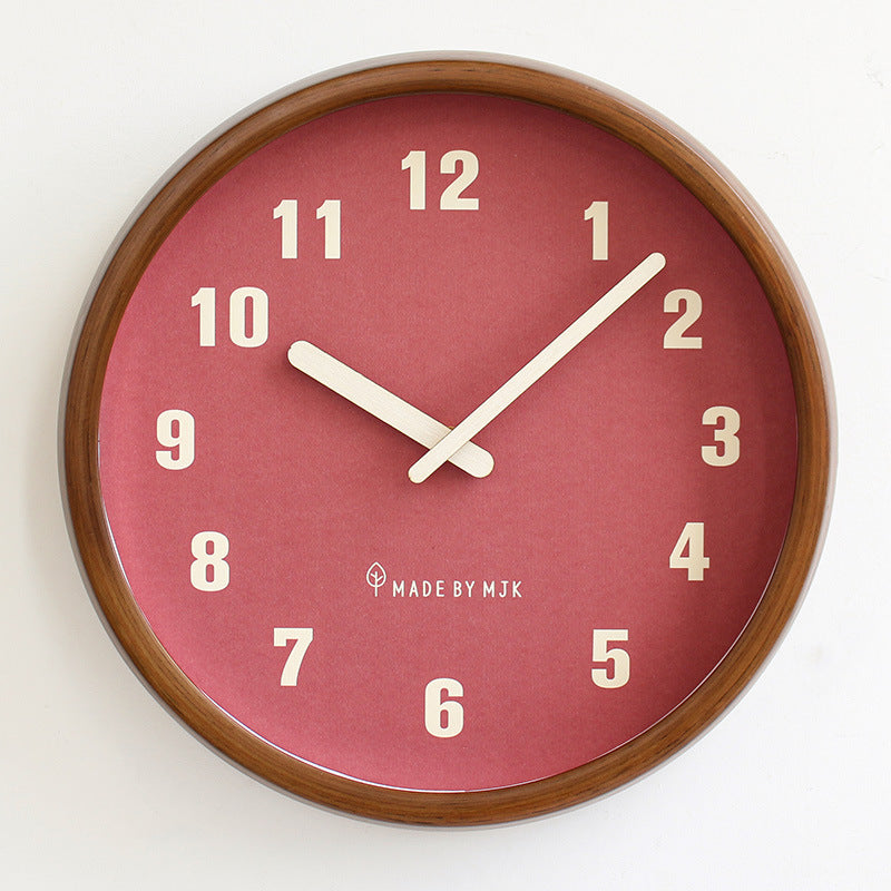 Natürliche Holzrunde stille Wanduhr Deco Clock