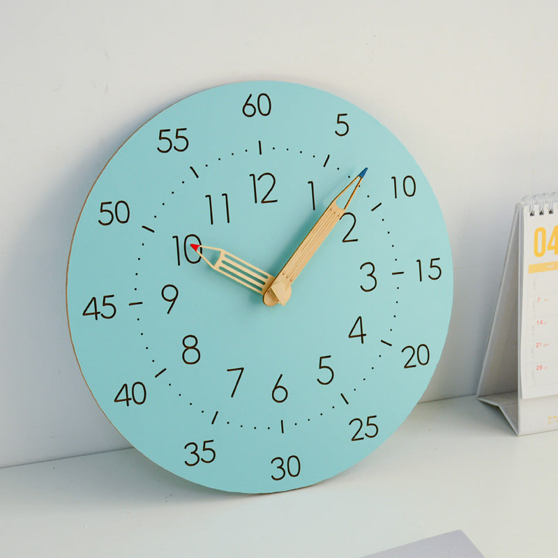 Lernzeit Kinderzimmer Stille Wanduhr