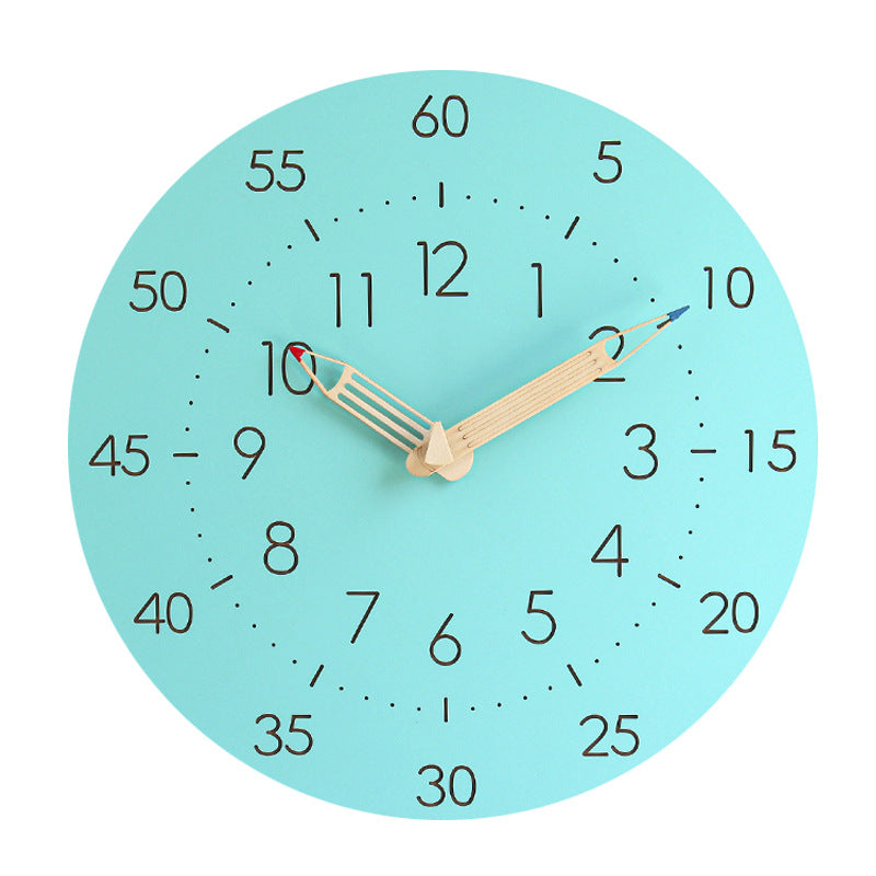 Lernzeit Kinderzimmer Stille Wanduhr