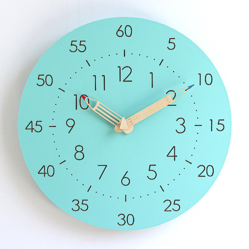 Lernzeit Kinderzimmer Stille Wanduhr