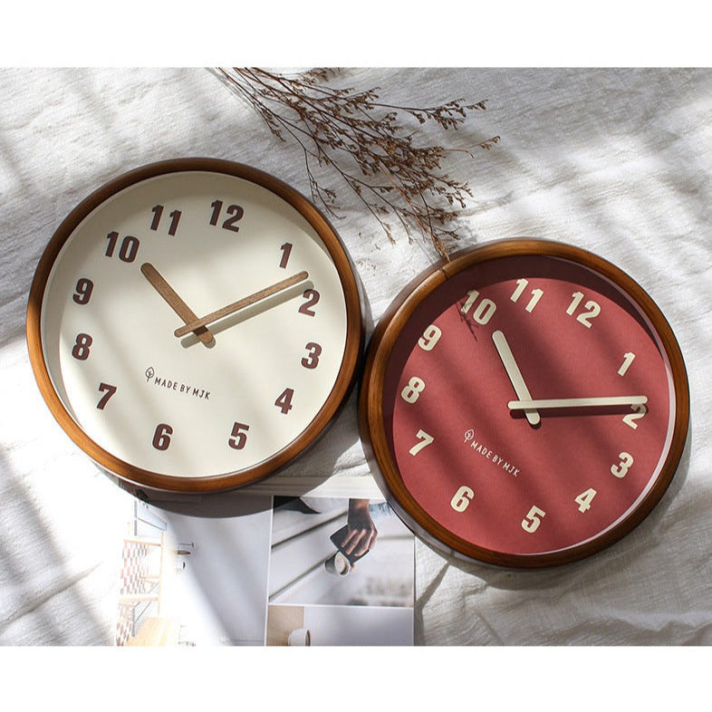 Natürliche Holzrunde stille Wanduhr Deco Clock