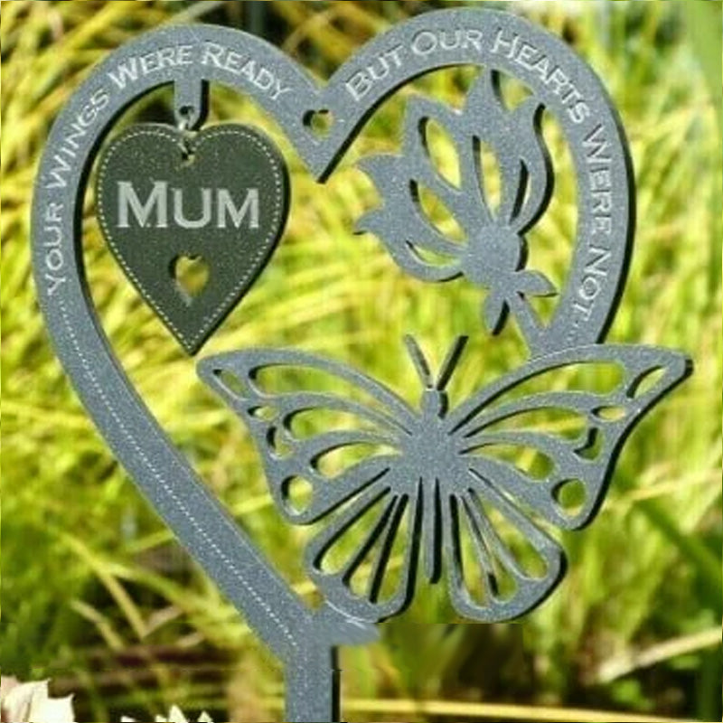 Frendorf | 🦋Gedenk Geschenk Schmetterlings Ornamente - Garten Gedenktafel