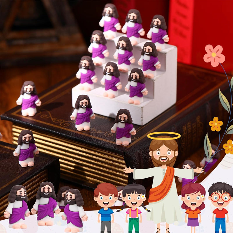 Frendorf | 24 Stück Mini-Jesus-Figuren für Osterdekorationen
