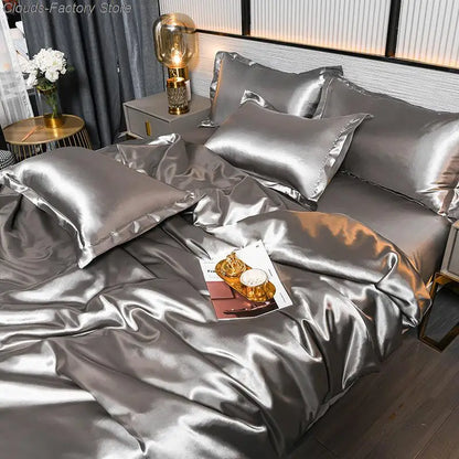 Frendorf | Luxe Uni-Satin-Bettbezug - SilkSerenity