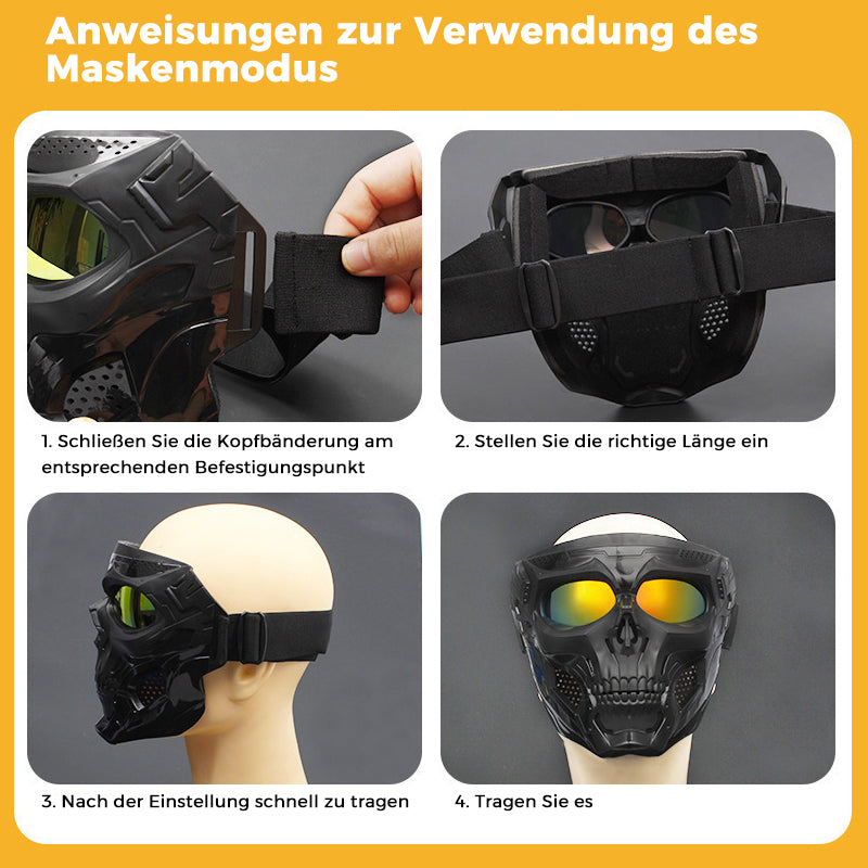Frendorf | Radfahren Harley Goggles Totenkopfmaske