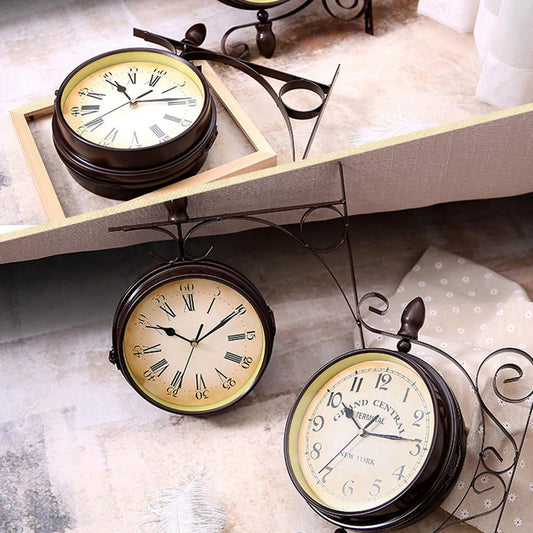 Frendorf | Retro Wanduhr – Klassisches New Yorker Stationsdesign