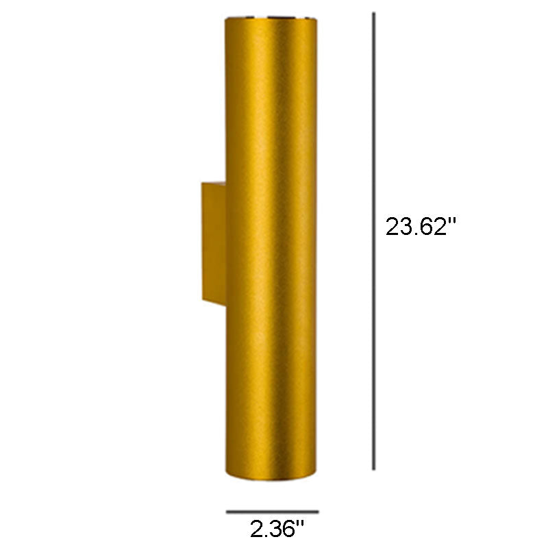 Frendorf | LightVibe Aluminium Wandleuchte Zylinder | 2-flammig | Modernes Design | Innen & Außen