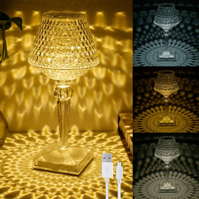Kristalltischlampe