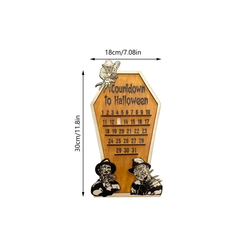Frendorf | Holz Adventskalender Countdown zu Halloween/Weihnachten