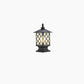 Outdoor Chinese Frosted Glass Aluminium Quadrat Käfig Post Kopf 1-Licht Wasserdicht Patio Landschaft Licht