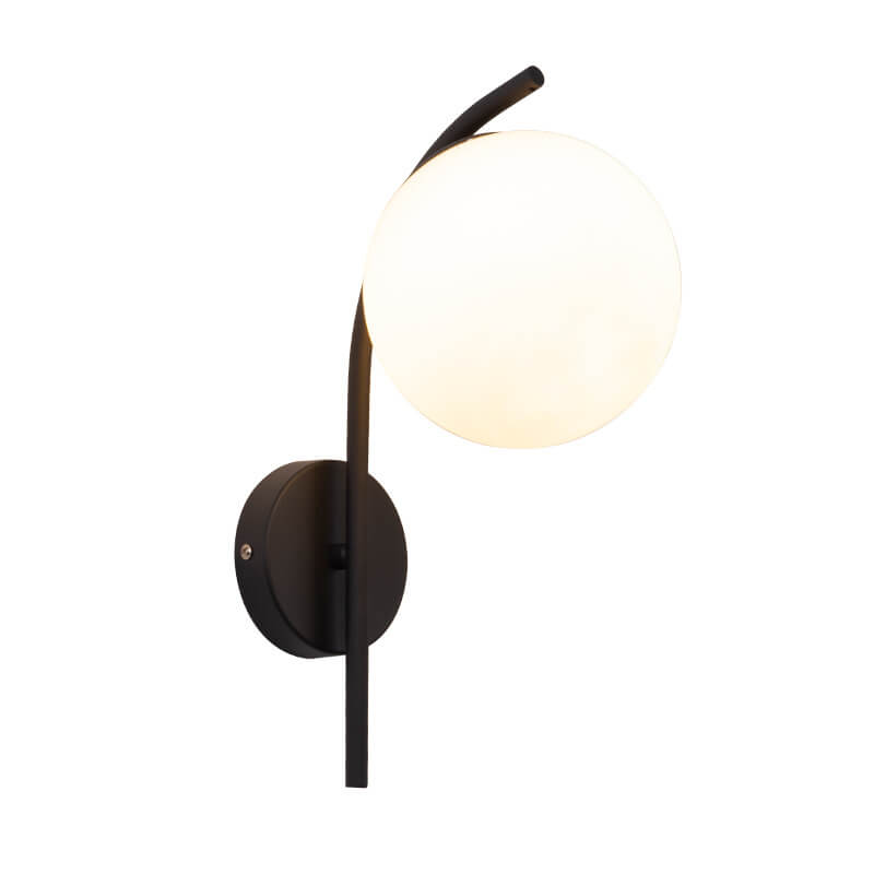 Frendorf | GlobeArc Nordic LED Wandleuchte | Glas-Kugel | 1-flammig | Modernes Design | Deko für Zuhause