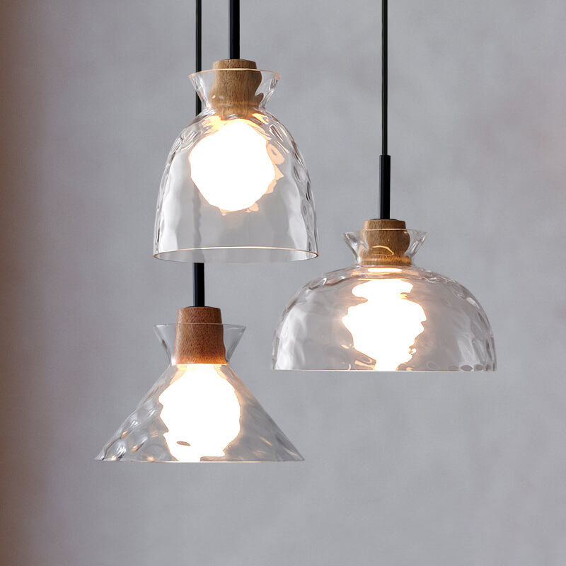Frendorf | LumaCrystal Nordic Pendelleuchte | Klar geriffeltes Glas | 1-Licht | Skandinavisches Design | Deko für Zuhause