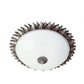 Frendorf | SolaraBowl Deckenleuchte | Vintage Glasschirm im Sonnen-Design | 1/3-Licht Flush-Mount Lampe | Elegante Beleuchtung