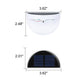 Frendorf | SolarCrest LED Wandleuchte | Halbkreis-Design | Solarbetrieben | Wasserdicht | Zaun- und Außenbeleuchtung
