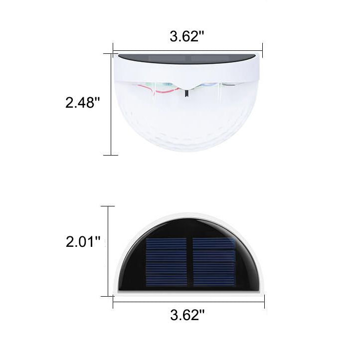 Frendorf | SolarCrest LED Wandleuchte | Halbkreis-Design | Solarbetrieben | Wasserdicht | Zaun- und Außenbeleuchtung