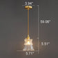 Frendorf | Bellux Glas Pendelleuchte | Modernes Glockenschirmdesign | Messingoptik | 1-flammig | Luxuriöse Beleuchtung