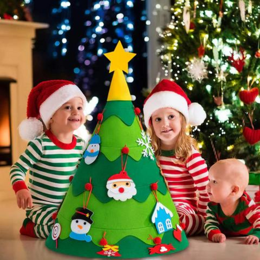 Frendorf | 3D Frummies Filz Weihnachtsbaum | Montessori DIY Weihnachtsbaum dekorieren mit Kindern