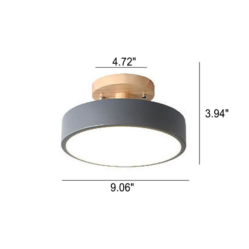 Frendorf | ScandiLight LED Deckenleuchte Rund | Nordic Design | Semi-Flush Mount | Energiesparende Zimmerleuchte