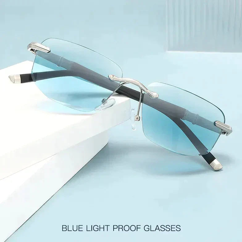 Frendorf | Saphir Hohe Härte Anti-Blau Licht Weit und Nah Lesebrille Sonnenbrille